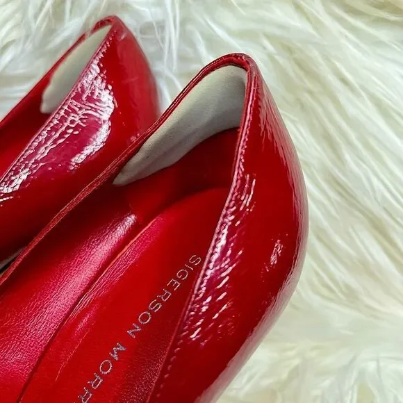 Sigerson Morrison Red Leather Heels​​​ - Picture 6 of 14